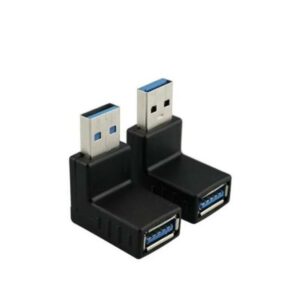 90 Degree Left Right Angled Usb 3.0 A Male To Female Adapter Connector