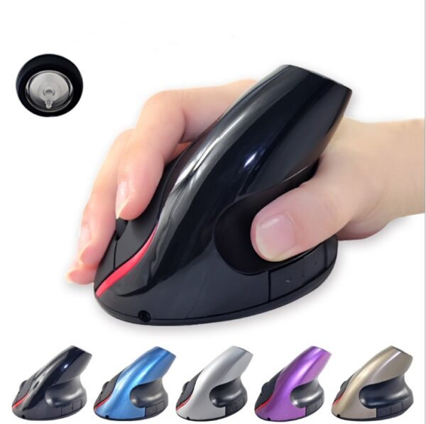 Wireless vertical vertical rechargeable battery mouse ergonomic grip mouse