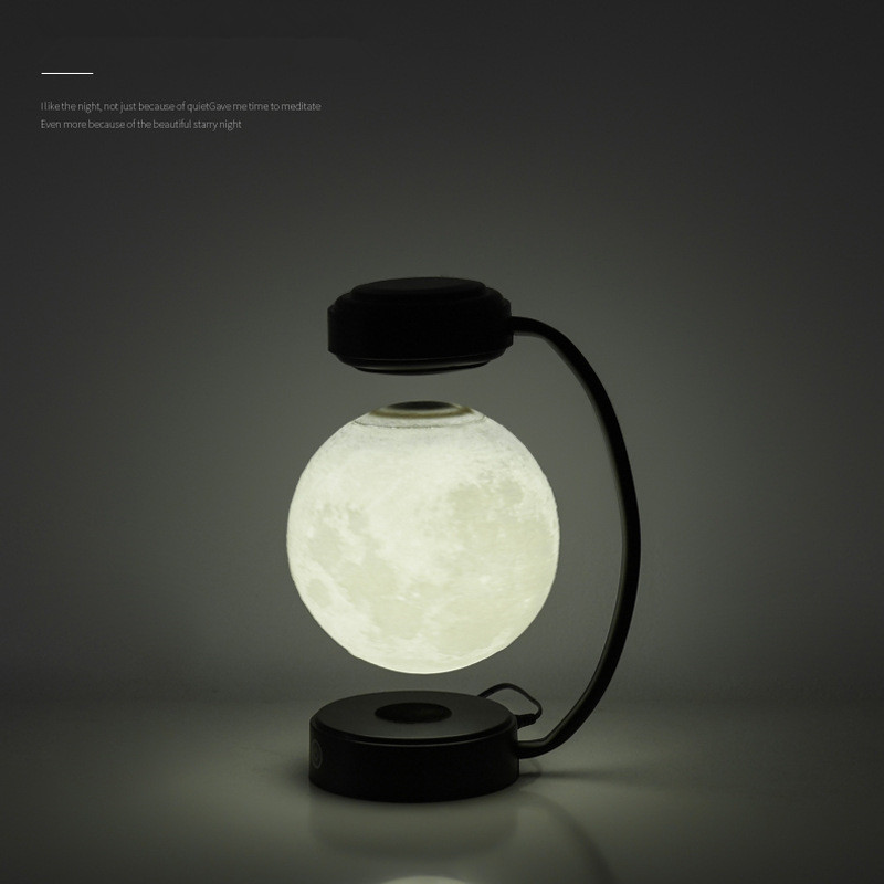 Light up your space with the mesmerizing 3D LED Moon Night Light Wireless Magnetic Levitating Rotating Floating Ball Lamp!